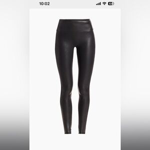 Never Worn SPANX Faux Leather Leggings, Size M, Petite